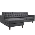 thumbnail image 1 of Modern Contemporary Urban Design Living Lounge Room Left-Facing Sectional Sofa, Grey Gray, Fabric, 1 of 4