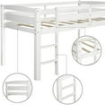 thumbnail image 6 of Harper & Bright Designs Twin Loft Bed for Boys Girls with Ladder, WoodLow Loft Bed Frame, White, 6 of 7