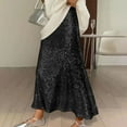 thumbnail image 2 of Women's Glitter Sequin Shiny Elegant High Waist Slim A Line Long Skirt 2025 Spring Summer Sexy Streetwear Fashion Ladies Skirt, 2 of 2