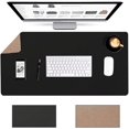 thumbnail image 1 of 80x40cm Desk Organizer, Cork And Vegan Leather Dual Side Design, Non-Slip Base, Waterproof Surface, Work Comfort Enhancer For Office And Home, 1 of 6