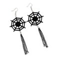 thumbnail image 2 of 1 Paire de Boucles d'Oreilles en Forme de Toile d'Araignée Noire pour Femmes, Boucles d'Oreilles d'Halloween, Bijoux, 2 of 7