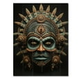 thumbnail image 3 of Designart "Tribal Yoruba African Mask" African Tribal Print on Natural Pine Wood, 3 of 5