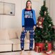 thumbnail image 4 of Traje familiar navideño con estampado de copos de nieve y letras nuevas de Europa y Estados Unidos, ropa de hogar de manga larga para vacaciones para niños, 4 of 5