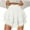 White, variant on Wyobmus Women Shorts Casual Boho Ruffle Tiered Culotte Skorts High Waist Pantskirt Crochet Shorts S-2X Olive Green