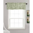 thumbnail image 3 of Sage Green Kitchen Valances for Windows Farmhouse Linen Window Valance Curtain for Living Room Window Treatment Minimalist Abstract Modern White Art Valance Rod Pocket Topper Drape, 54 x 18 Inch, 3 of 6