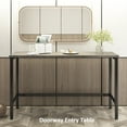 thumbnail image 3 of 4 Pieces Bar Table Set with Footrest, Modern Pub Table and Chairs Dining Set, Kitchen Counter Height Dining Table Set with 3 Bar Stools, Easy Assemble, 3 of 7