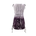 thumbnail image 5 of Sexy Dance Drawstring Gradient Mini Dress For Women Summer Beach Boho Sleeveless Short Sundress, 5 of 5