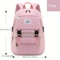 thumbnail image 3 of 1pc Children School Bags For Girls, Kids Backpacks Schoolbags, Primary School Backpack, Kids Bookbag, Simple Solid Color Backpack, 3 of 5