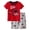 Red, variant on Toddler Boy Outfit Set Toddler Baby Fire Truck Animal Print Short Sleeve T-Shirt and Shorts 2-Piece Cute Summer Outfit Toddler Boy Short Set