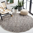 thumbnail image 2 of SAFAVIEH Natura Edith Distressed Area Rug, Black/Ivory, 6' x 6' Round, 2 of 8
