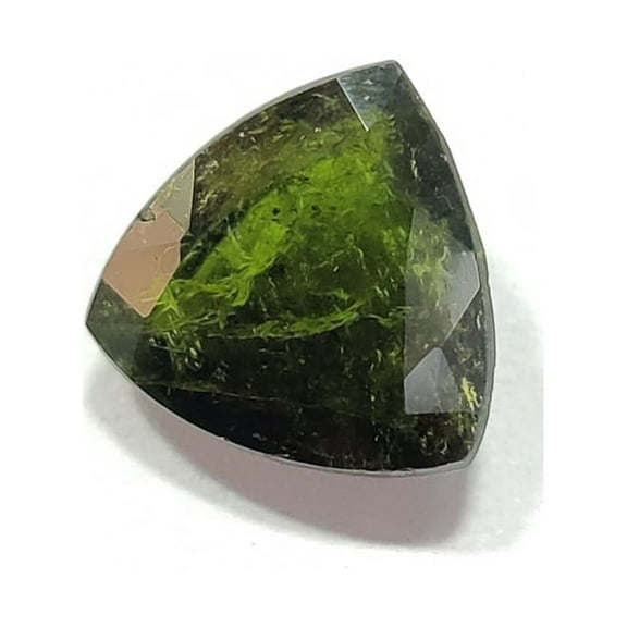 3.75 Carat Natural Green Tourmaline Trillion Cut Loose Gemstone