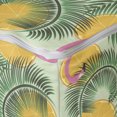 thumbnail image 4 of Hawaiian Rectangle Pouf, Summer Theme Depiction of Flamingos Palm Leaves and Orange Slices, Foot Stool for Living Room Office Ottoman with Cover, 25", Pale Green and Multicolor, by Ambesonne, 4 of 4