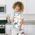 thumbnail image 4 of Colorful Dinosaurs Rainbow Pattern Kids Aprons for Girls and Boys,Adjustable Neck Strap Toddler Aprons for Kids Cooking Baking, 4 of 6