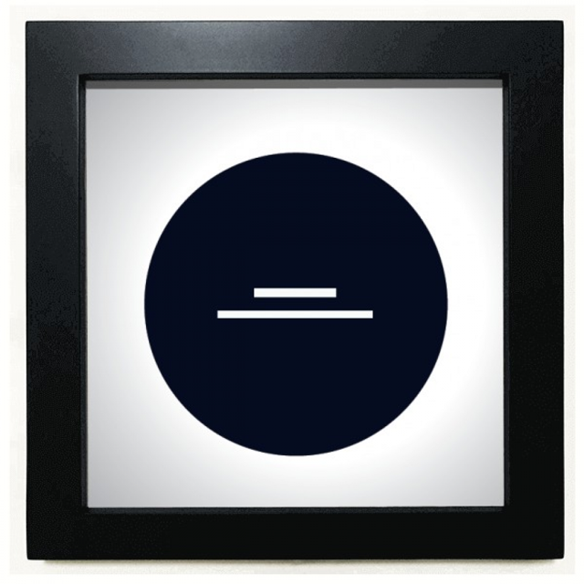 La música la mitad descanso nota negro blanco Mesa de pared con marco cuadrado negro