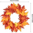 thumbnail image 4 of Guirnalda de hojas de arce para Halloween, 19,6 cm, guirnalda de puerta de otoño, guirnalda de adornos de otoño Sincero Electrónica, 4 of 4