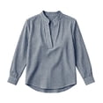 thumbnail image 5 of Women's Plus Size Plaid Shirts V Neck Long Sleeve Loose Tunic Tops Business Casual Tops Basic Blouse Layering Shirt Fall Outfit Navy, 5 of 5
