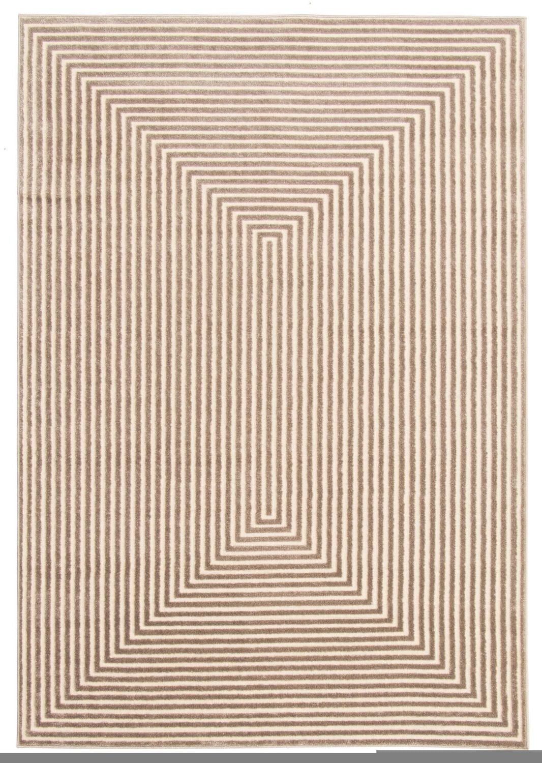 Tapis ECARPET Moderne pour Salle à Manger, Salon, Chambre Trona Beige