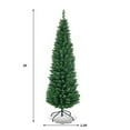 thumbnail image 3 of Resenkos 5ft Slim Pencil Christmas Tree - Space-Saving Design for Small Corners, 220 Realistic PVC Branches with Flocked Finish, Green, 3 of 12