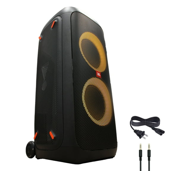 JBL PartyBox 310 Portable Bluetooth Speaker with Lights (JBLPARTYBOX310AM)   AUX Cable   MicroFiber Cloth(International Model)