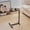 brown, variant on Sumdeal White C-Shaped Metal Side Table, Small End Table for Couch, Bedroom, 17.72 x 11.81 x 23.62 Inches