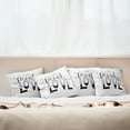 thumbnail image 3 of Ambesonne Live Laugh Love Throw Pillow Cover 4 Pack, Words Hipster, 18", Black and White, 3 of 6