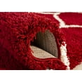 thumbnail image 6 of SAFAVIEH Hudson Arline Geometric Shag Runner Rug, Red/Ivory, 2'3" x 10', 6 of 9