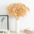 thumbnail image 2 of PENGXIANG Fake Flower Weather-resistant Eco-friendly Realistic Create Atmosphere Easy Care Decorate Plastic Golden Persian Eucalyptus Simulation Flower for Wedding, 2 of 10