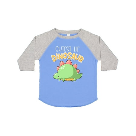 

Inktastic Cutest Lil Dinosaur with Cute Stegosaurus Gift Toddler Boy or Toddler Girl T-Shirt