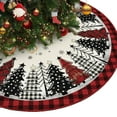 thumbnail image 6 of FlareFable 24Inch Plaid Linen Christmas Tree Skirt Decorations, Round Xmas Cover for Christmas Party Mat Indoor, Fun Home Tree Skirt, Perfect Winter Holiday Christmase Decorations, 6 of 9