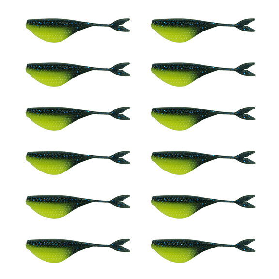 6th Sense – Clobber Minnow – Soft Plastic Crappie Bait, Thick Profile Finesse Minnow (12/pk)