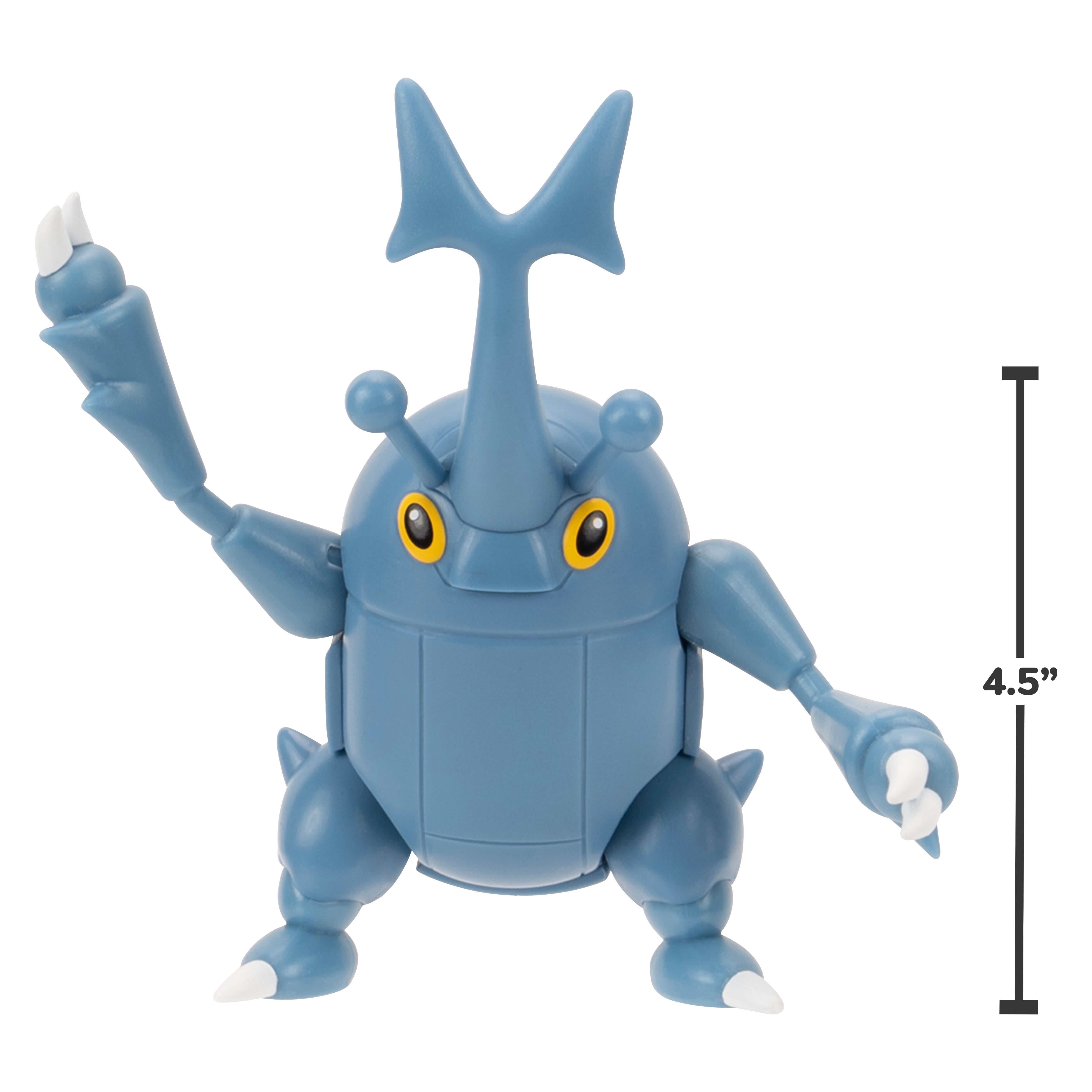 Pokemon Heracross Battle Feature Figure - 4.5 Inch Collectible Heracross Toy with Accessory