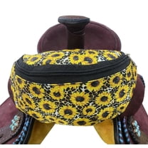 Showman Sunflower & Cheetah Print Insulated Nylon Saddle Pouch