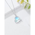 thumbnail image 3 of CACA LADY Starfish Necklace 925 Sterling Silver Moonstone Pendant Heart Ocean Starfish Jewelry Gifts for Women Friends, 3 of 6