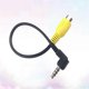 thumbnail image 2 of 2.5mm to RCA Lightweight Cable Converter GPS Tablet Extension Space Saving Reverse Camera Rear View Easy Install for Car DVR (Black), 2 of 3