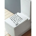 thumbnail image 6 of 2pc Funny and Creative Adhesive Toilet Wall Stickers for Bathroom - "Text Me If You Need Anything" & "Toilet Rules" - Waterproof and Removal Wall Art - 11" x 10", 6 of 8