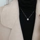 thumbnail image 3 of Qarigey Collar de copo de nieve para mujer, colgante de clavícula con diamantes de imitación para compromiso de boda, Gargantilla de aleación de Zinc Ropa, zapatos y accesorios Miscelánea Blanco Qarigey AP010045-01, 3 of 6