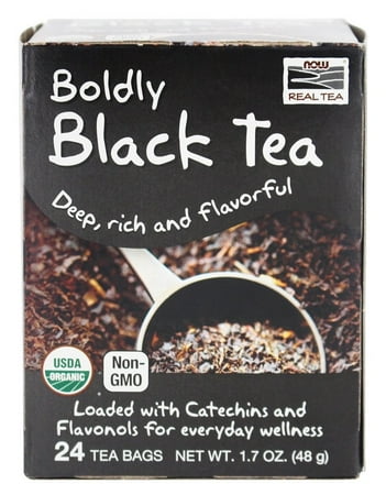 NOW Foods – Organic Boldly Black Tea – 24 Tea Bags