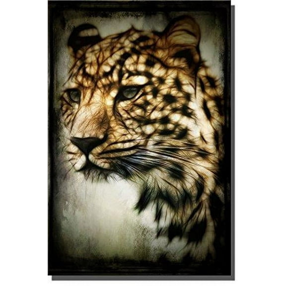 Leopard Head Picture on Stretched Canvas, Wall Art Decor Ready to Hang!.