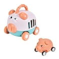 thumbnail image 2 of Chmadoxn Toddler Toys, Baby Toys Cute Cartoons Animals Child Catapult Car Mini Inertias Rebounds Car Puzzle Parent Child Interactive Children's Toy Toys for Kids, Birthday Gifts, First Birthday Gifts, 2 of 6