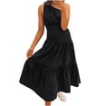 thumbnail image 1 of Maxivestido de playa con estampado de verano bohemio para mujer, sin mangas, con hombros descubiertos, fluido, escalonado Pompotops ghjkhdj3620, 1 of 7