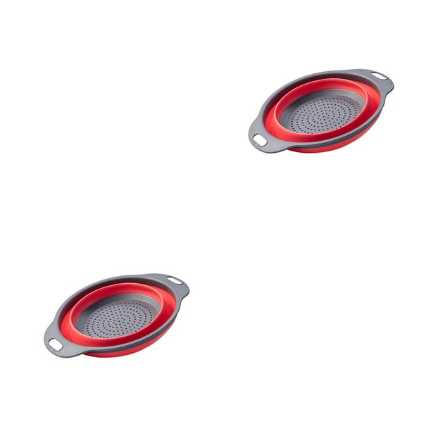 Escurridor Advancent plegable con asa para frutas y verduras plástico color Azul Verde Rojo