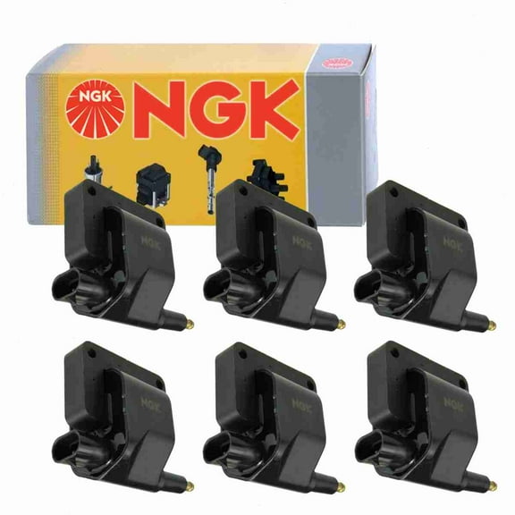 6 pc NGK 48812 Ignition Coils for 2505-77002 36-1106 4797293 4797293AB 5234210 5234610 5252577 53008068 C506 CE10006 E64 E64P GN10172 IC41 IC41SB UF-97 UF97 UF97T Spark Plug Wire Boot