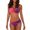 Purple, variant on Women's Gradient Print Tankini Set, Two Piece Swimsuit, Beach Pool, Bathing Suit