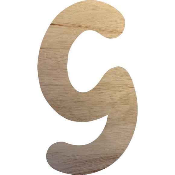 Wooden Letter G Blank Craft, Paintable 3'' Wall Hanging Wood Alphabet Letter, Shadow Beamer
