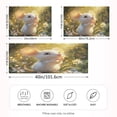 thumbnail image 4 of Haosy Satin Pillowcase for Hair and Skin Standard Cooling Silk Pillow Case with Envelope Closure Cute Mouse Stands in Garden 20"x26", 4 of 9