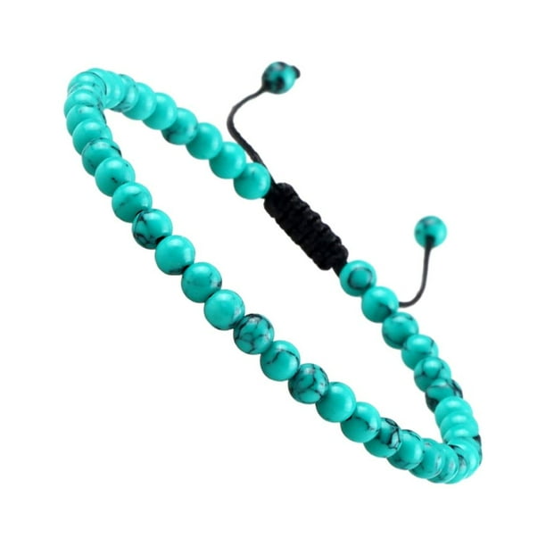 Sonducket Elegante de piedra natural, artesanía, longitud ajustable, múltiples estilos, de cuentas de piedra Ropa, zapatos y accesorios Miscelánea Verde negro