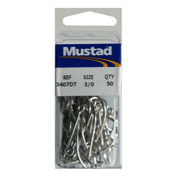 Mustad O'Shaughnessy Hook - Size: 3/0 (Duratin) 50pc - Walmart.com ...