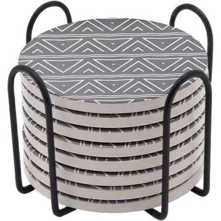 Absorbent Drink Coasters, GOH DODD 8 Pieces Ceramic Mats Table ...