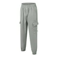 thumbnail image 4 of SRZYMJ Mens Sweatpants Athletic Track Pants Joggers Running Workout Cargo Jogger Pants with Elastic Drawstring Waist and Multiple, 4 of 5