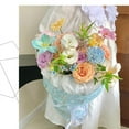 thumbnail image 5 of Xiao Hua Impresión, estampado en caliente, papel de embalaje en relieve, ramo de flores, flores de papel florales, 58 * 52 cm (verde), 5 of 5